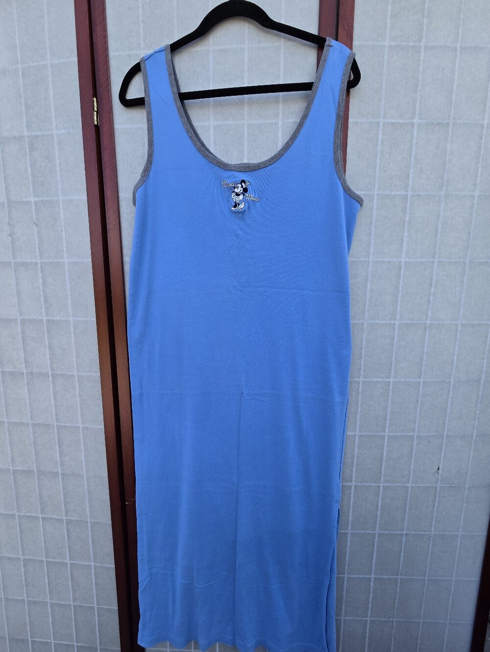 Vintage Walt Disney World Blue Minnie Mouse Tank Dress Y2K Streetwear Loungewear